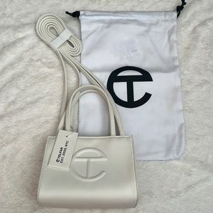 Telfar Small White Shopping Bag